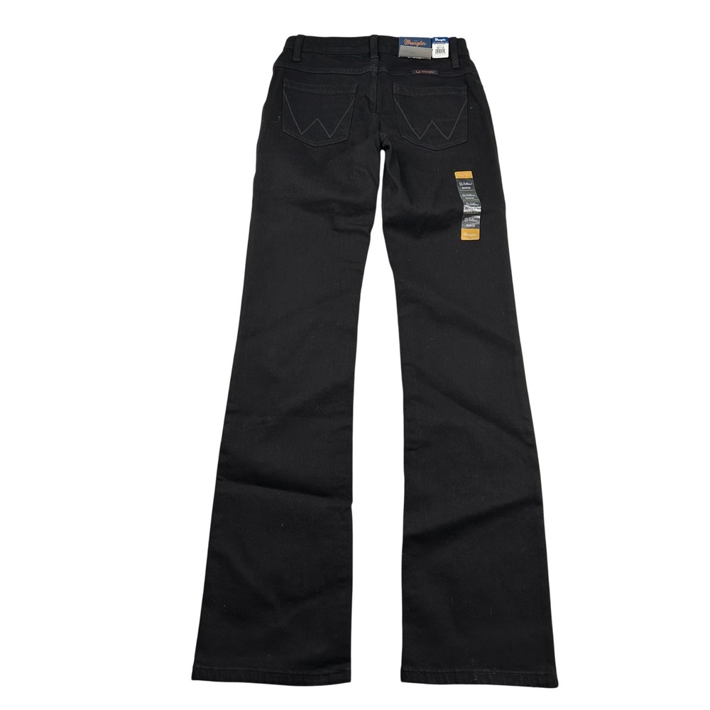 Wrangler Jeans Womens 28x36 Willow Ultimate Riding Black Bootcut Flare Tall Long - Picture 2 of 11